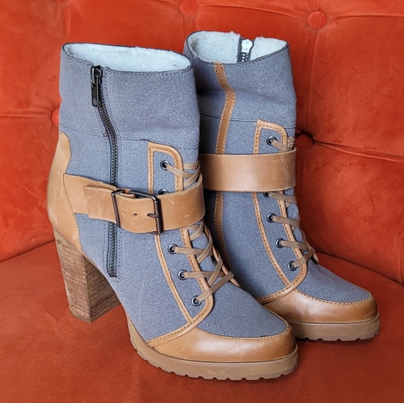 Naughty Monkey High Trail Leather Boot Size 8.5 - Picture 4 of 14